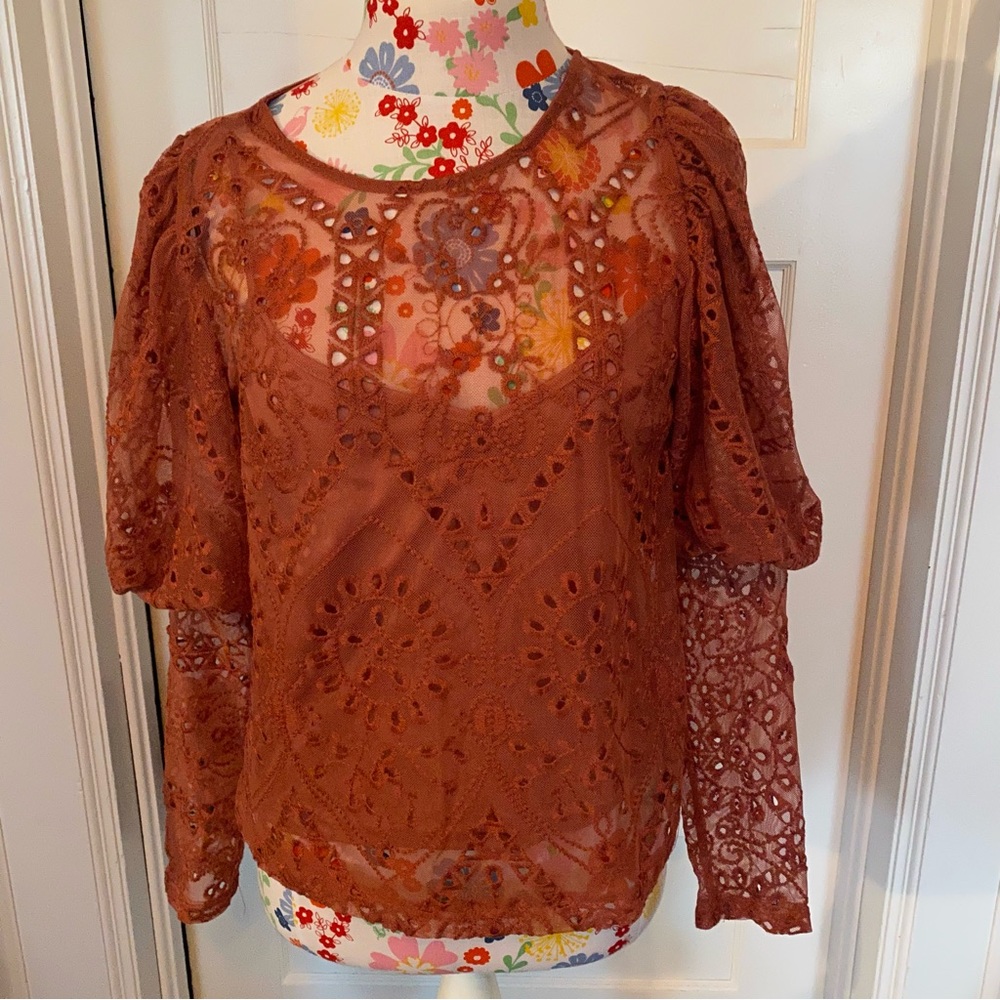 NWT Princess Mesh Top